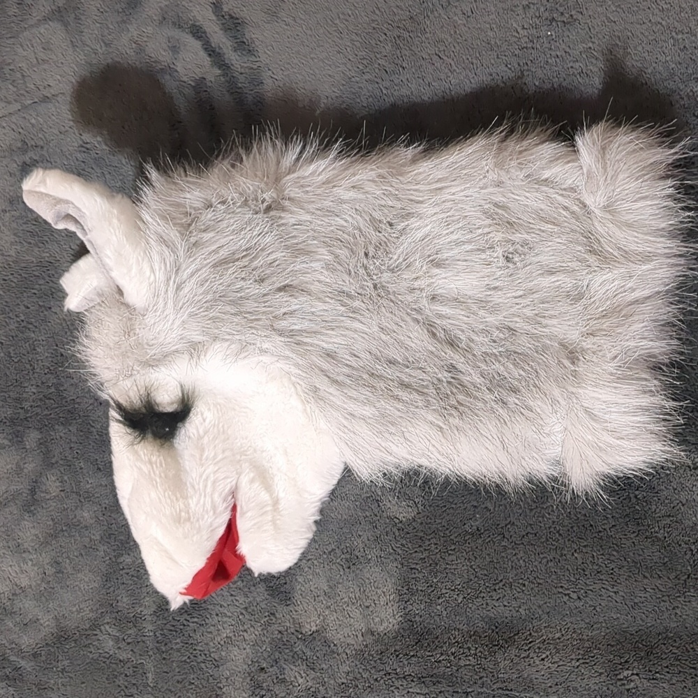 Alpaca Hand Stage Puppet White by Monkey Merchant